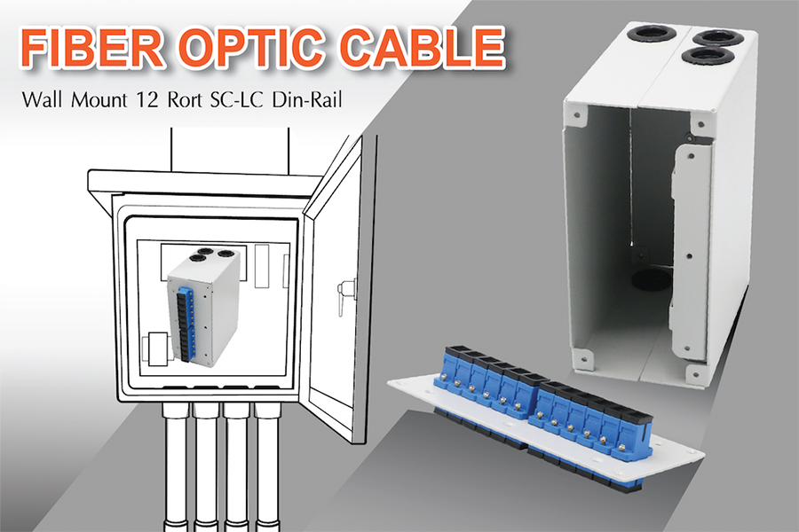 DIN Rail Fiber Optic Enclosure สำหรับเก็บสายไฟเบอร์